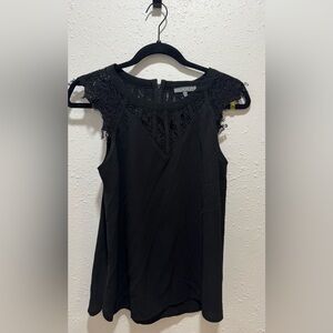 Brixon Ivy Black Lace Accent Sleeveless Blouse